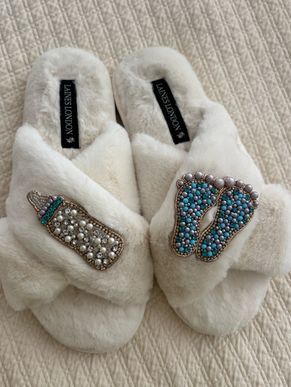 Jeweled Baby House Slippers